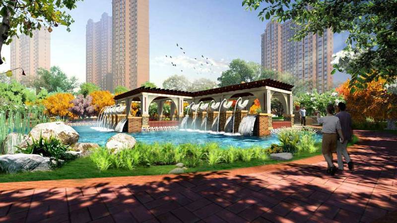 河北省亚奥青年城小区景观设计